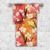 Japanischer Blumenkalk Sunset Cocktail Badhandtuch Set