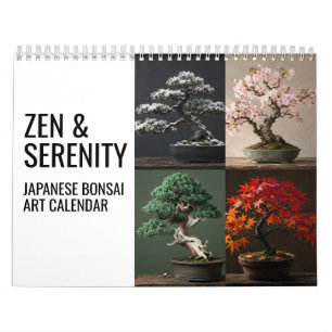 Japanischer Bonsai-Baum-Kunstkalender Kalender