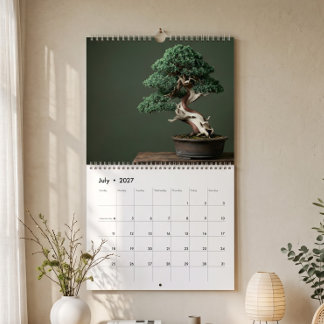 Japanischer Bonsai-Baum-Kunstkalender Kalender