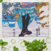 Japanischer Bonsai Master, Kuniyoshi, Ukiyo-e Geschirrtuch (Gefaltet)