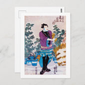 Japanischer Bonsai Master, Kuniyoshi, Ukiyo-e Postkarte (Vorne/Hinten)