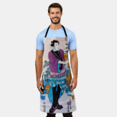 Japanischer Bonsai Master, Kuniyoshi, Ukiyo-e Schürze (Getragen)