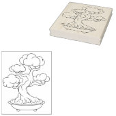 Japanischer Bonsai Tree auf einer Farbseite für Tr Gummistempel (Stempel)