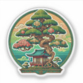 Japanischer Bonsai Tree Aufkleber (Vorderseite)