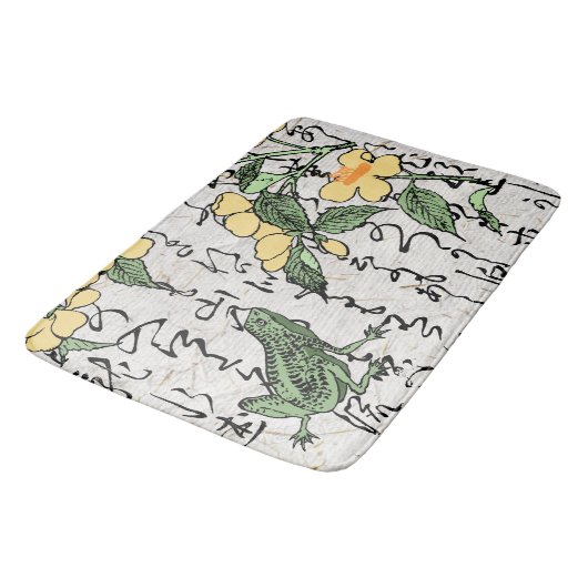 Japanischer Botanischer Frosch Toad im achtzehnten Badematte (Schrägansicht)