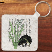 Japanischer Botanischer Frosch Toad im achtzehnten Schlüsselanhänger (Rückseite)