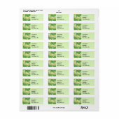 Japanischer botanischer grüner Blatt-Holzschnitt (Vorne)