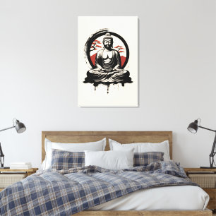 Japanischer Buddha Zen  Leinwanddruck