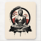 Japanischer Buddha Zen Mousepad (Vorne)