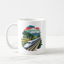 Japanischer Bullet Train und Fuji Mount