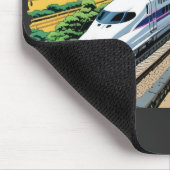 Japanischer Bullet Train und Fuji Mount Mousepad (Ecke)