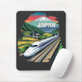 Japanischer Bullet Train und Fuji Mount Mousepad (Mit Mouse)