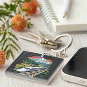 Japanischer Bullet Train und Fuji Mount Schlüsselanhänger (Vorderseite rechts)