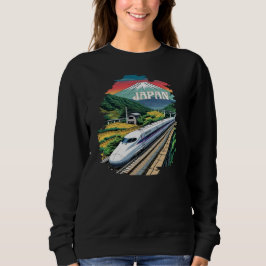 Japanischer Bullet Train und Fuji Mount Sweatshirt