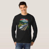 Japanischer Bullet Train und Fuji Mount T-Shirt (Vorne ganz)