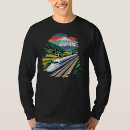 Japanischer Bullet Train und Fuji Mount T-Shirt