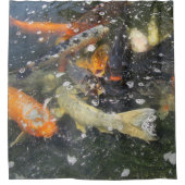 Japanischer Carp Koi Fisch schwimmen Duschvorhang (Vorderseite)