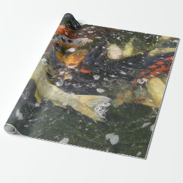 Japanischer Carp Koi Fisch schwimmen Geschenkpapier