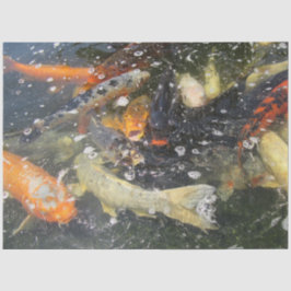 Japanischer Carp Koi Fisch schwimmen Seidenpapier