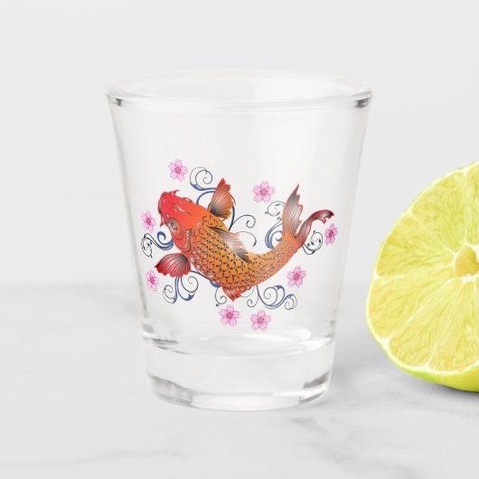 Japanischer Carp Koi Schnapsglas (Vorderseite)