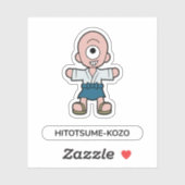 Japanischer Cartoon Ein Mit Augen Yokai Hitotsume- Aufkleber (Blatt)