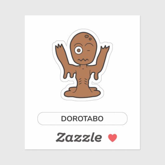 Japanischer Cartoon Mud Yokai Dorotabo Aufkleber (Blatt)