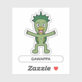 Japanischer Cartoon Yokai Gawappa Aufkleber (Blatt)