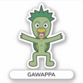 Japanischer Cartoon Yokai Gawappa Aufkleber (Vorderseite)