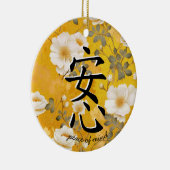 Japanischer Charakter für den Frieden des Geistes Keramik Ornament (Rechts)