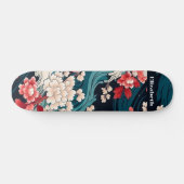 Japanischer Cherry Blossom Art Individuelle Name Skateboard (Horizontal)