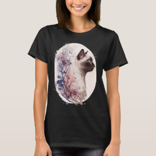 Japanischer Cherry Blossom Siamese Cat Breed Sakur T-Shirt