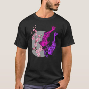 Japanischer Cherry Blossom Tree Koi Fish Yin Yang  T-Shirt