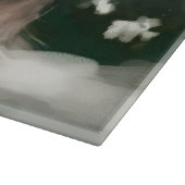 Japanischer Chin Dog in Schnee Weihnachten Schneidebrett (Ecke)