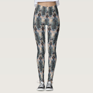 Japanischer Chin Dog Riding Motorrad Weihnachten Leggings