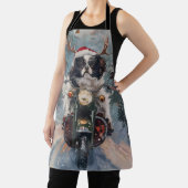 Japanischer Chin Dog Riding Motorrad Weihnachten Schürze (InSitu)