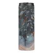 Japanischer Chin Dog Riding Motorrad Weihnachten Thermosbecher (Rückseite)