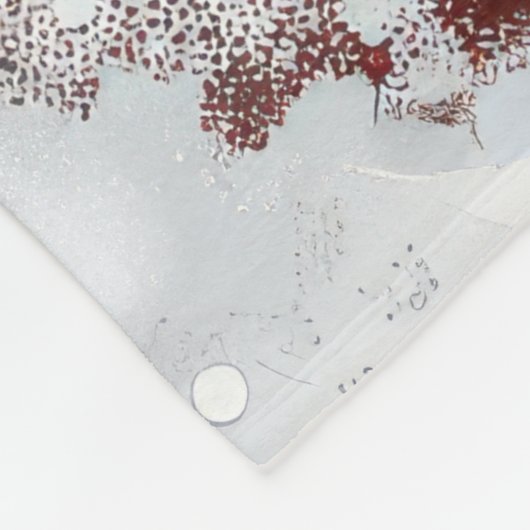 Japanischer Chin Dog Weihnachtsfest Fleecedecke (Ecke)