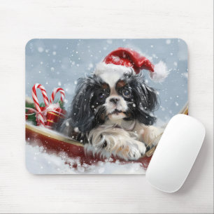 Japanischer Chin Dog Weihnachtsfest Mousepad