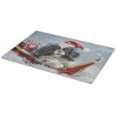 Japanischer Chin Dog Weihnachtsfest Schneidebrett (Ecke)