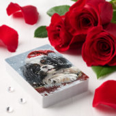 Japanischer Chin Dog Weihnachtsfest Spielkarten (Insitu (Valentinstag))