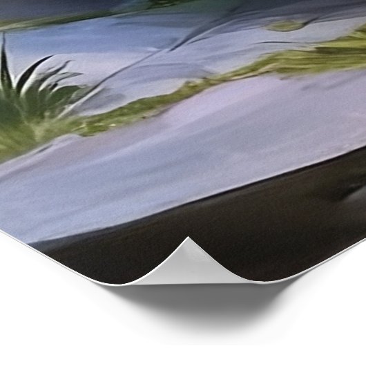 Japanischer Chin Dog Welppy Eating Sushi Poster (Ecke)