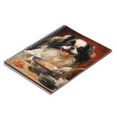 Japanischer Chin Eating Ramen Notizblock (Linke Seite)