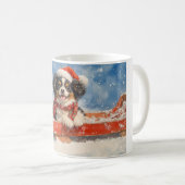 Japanischer Chin Hund in Sledge Let it Snow Weihna Kaffeetasse (VorderseiteRechts)