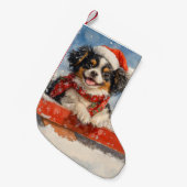 Japanischer Chin Hund in Sledge Let it Snow Weihna Kleiner Weihnachtsstrumpf (Vorderansicht (hängend))