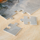 Japanischer Chin Hund in Sledge Let it Snow Weihna Puzzle (Seite)