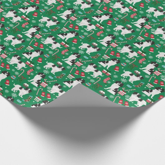 Japanischer Chin Hund Weihnachten Geschenkpapier (Ecke)
