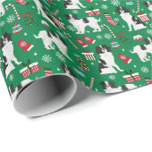 Japanischer Chin Hund Weihnachten Geschenkpapier (Rolleneckpunkt)