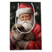 Japanischer Chin mit Weihnachtsfeiertag Mittlere Geschenktüte (Vorderseite)