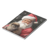 Japanischer Chin mit Weihnachtsfeiertag Notizblock (Rotiert)