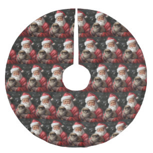 Japanischer Chin mit Weihnachtsfeiertag Polyester Weihnachtsbaumdecke